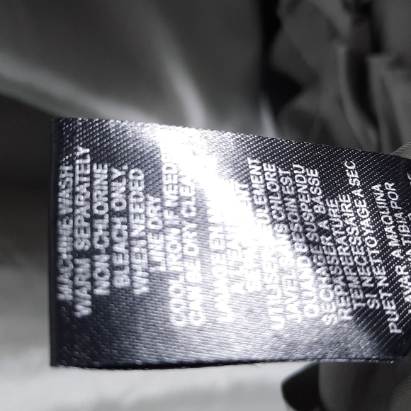 MAX and CLEO Black/ GRAY STRAPPY RUFFLED HEM TAFFETA COCTAIL  DRESS SZ 14 - Picture 10 of 10